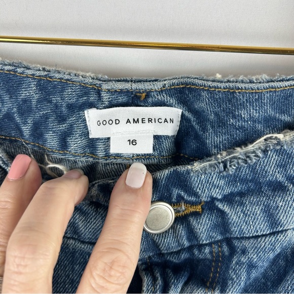 NWT Good American 90s Icon Denim Straight Leg High Rise Size 16 - Picture 7 of 16